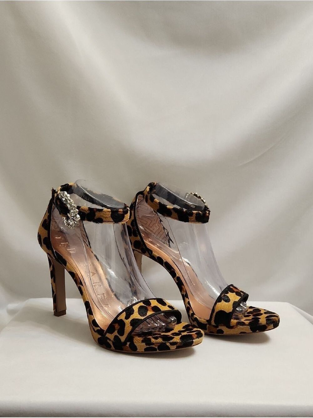 Ted Baker London Claudel Genuine Calf Hair Leopard Print Sandals (Size 11/41.5)